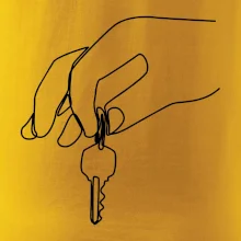 Kľúče a ruka jedným ťahom