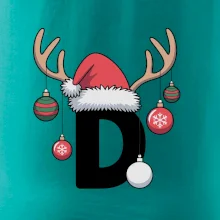 Vianočné rodinné tričká - písmeno a čiapka