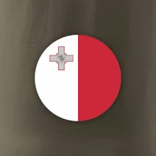 Vlajka Malta okrúhla veľká
