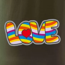 Love nápis dúhový