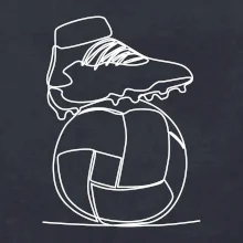 Futbalová lopta kopačka jedným ťahom