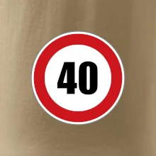 Dopravná značka - obmedzenie rýchlosti 40 Dopravná značka - obmedzenie rýchlosti 40