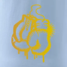 Box rukavice - zlatá potlač