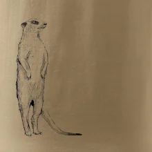 Surikata čierna kresba