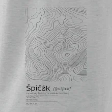 Špičák - vrstevnice v obdĺžniku