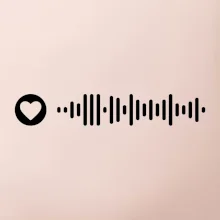 Zamilovaný Spotify kód na prsníku