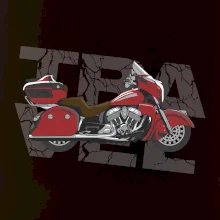 Cestovná motorka Amerika červená