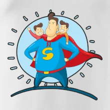 Otec superman - chlapec a chlapec Otec superman - chlapec a chlapec