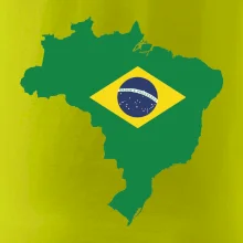 Brazília vlajka v mape