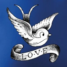 Love holubica - kreslená