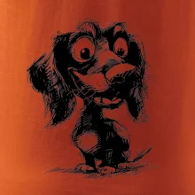 Čiernobiela karikatúra jazvečík