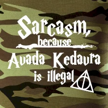 Harry - Sarcasm, because Avada Kedavra is illegal