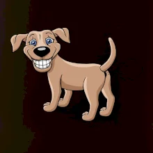 Prdiace pes kreslený (Hana-creative)