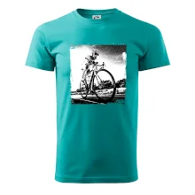 Cyklista čiernobiela cesta Cyklista čiernobiela cesta