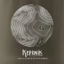 Keprník - vrstevnice v kruhu