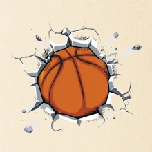 Basketbal lopta v triku