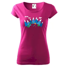 Lyžiar a farebné hory