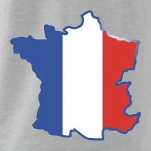 Francúzska vlajka mapa obrys