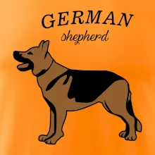 Nemecký ovčiak - hnedý s nápisom Nemecký ovčiak - hnedý s nápisom