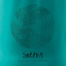 Sněžka - vrstevnice v kruhu