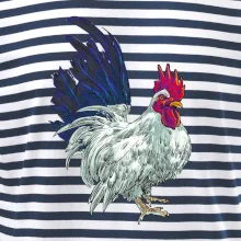 Kohút kreslený biely