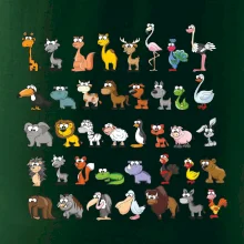 Tričko plné zvieratiek