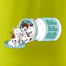 Bullterrier Friends Forever zelené (Pecka design)