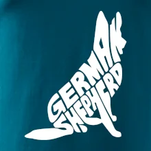 Nemecký ovčiak sediaci napis Nemecký ovčiak sediaci napis