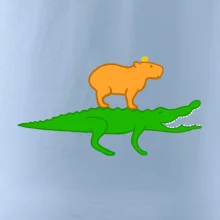 Kapybara na krokodílovi