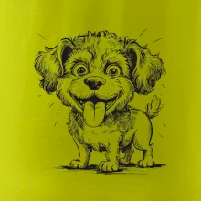 Lagotto romagnolo karikatúra vypláznutý jazyk