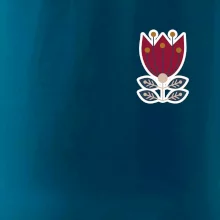 Folklór na prsníku kvetina štvorlistá