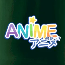 Anime nápis dúhový