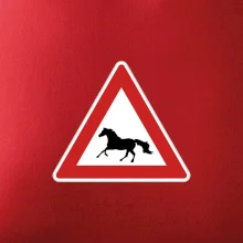Dopravná značka - Pozor kôň bežiaci