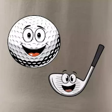 Parové tričko - Golfová palica a loptička