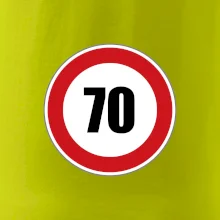 Dopravná značka - obmedzenie rýchlosti 70