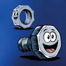 Parové tričko - Skrutka a matka