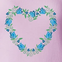 Modré tulipánové srdiečko (Pecka design)