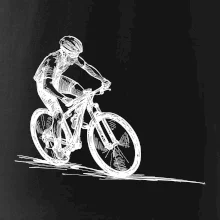 MTB kreslený cyklista