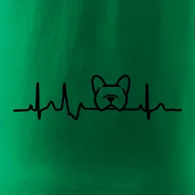 EKG Francúzsky buldoček hlava EKG Francúzsky buldoček hlava