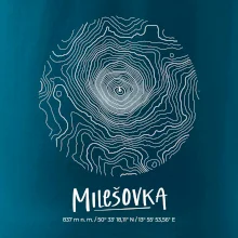 Milešovka - vrstevnice v kruhu