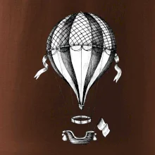 Teplovzdušný balón kreslený