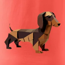 Jazvečík - zlepený z papiera