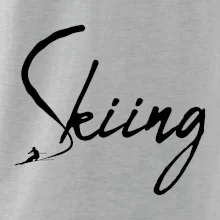 Skiing nápis lyžiar