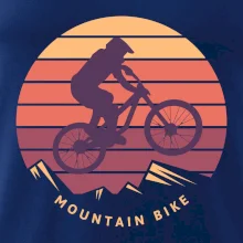 MTB farebný bicykel západ slnka