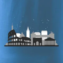 Rím silueta pamiatky Rím silueta pamiatky