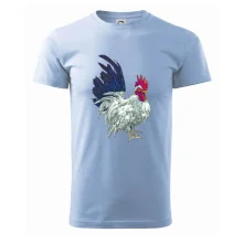 Kohút kreslený biely