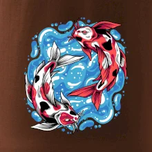 Yin & Yang Koi kapor - červený