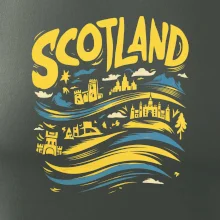 Scotland kreslené vlny