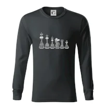 Šachové figúrky v rade - kreslené