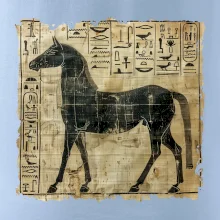 Egyptské hieroglyfy kôň